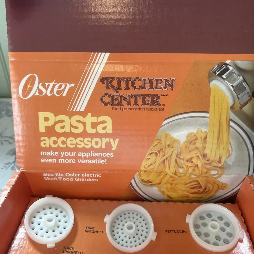 Vintage Oster Kitchen Center Pasta Accessory 939-65 Vintage COMPLETE Open Box